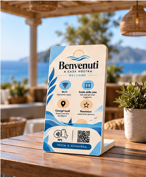 Totem Review Mare — totem NFC e QR per case al mare